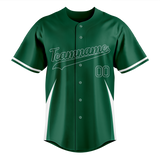 Custom Unisex Kelly Green & White Pattern Baseball Jersey BB0000121502