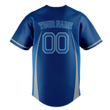 Custom Unisex Royal Blue & Blue Pattern Baseball Jersey BB0000121920