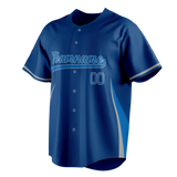 Custom Unisex Royal Blue & Blue Pattern Baseball Jersey BB0000121920