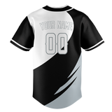 Custom Unisex Black & White Pattern Baseball Jersey BB0000130102