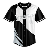 Custom Unisex Black & White Pattern Baseball Jersey BB0000130102