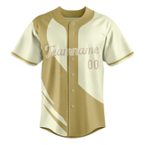 Custom Unisex Cream & Camo Pattern Baseball Jersey BB0000130506