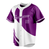 Custom Unisex Purple & White Pattern Baseball Jersey BB0000132302