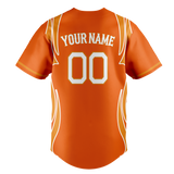 Custom Unisex Orange & Light Orange Pattern Baseball Jersey BB0000151011