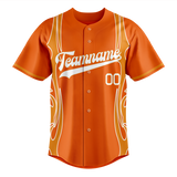 Custom Unisex Orange & Light Orange Pattern Baseball Jersey BB0000151011