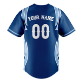 Custom Unisex Royal Blue & Light Blue Pattern Baseball Jersey BB0000151921