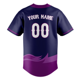 Custom Unisex Dark Purple & Purple Pattern Baseball Jersey BB0000162223