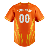 Custom Unisex Orange & Yellow Pattern Baseball Jersey BB0000181012