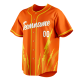 Custom Unisex Orange & Yellow Pattern Baseball Jersey BB0000181012