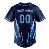 Custom Unisex Royal Blue & Light Blue Pattern Baseball Jersey BB0000181921