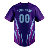 Custom Unisex Dark Purple & Light Purple Pattern Baseball Jersey BB0000182224