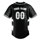 Custom Unisex Black & White Pattern Baseball Jersey BB0000190102