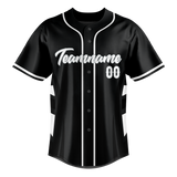 Custom Unisex Black & White Pattern Baseball Jersey BB0000190102