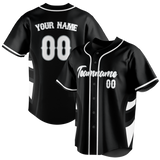 Custom Unisex Black & White Pattern Baseball Jersey BB0000190102