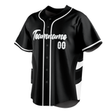 Custom Unisex Black & White Pattern Baseball Jersey BB0000190102