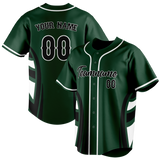 Custom Unisex Kelly Green & White Pattern Baseball Jersey