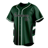 Custom Unisex Kelly Green & White Pattern Baseball Jersey BB0000191502