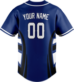 Custom Unisex Royal Blue & White Pattern Baseball Jersey BB0000191902