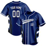 Custom Unisex Royal Blue & White Pattern Baseball Jersey