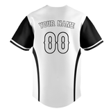 Custom Unisex White & Black Pattern Baseball Jersey BB0000220201