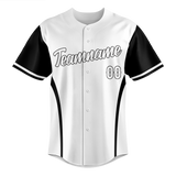 Custom Unisex White & Black Pattern Baseball Jersey BB0000220201