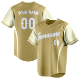 Custom Unisex Camo & Cream Pattern Baseball Jersey