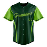 Custom Unisex Kelly Green & Green Pattern Baseball Jersey BB0000221514