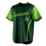 Custom Unisex Kelly Green & Green Pattern Baseball Jersey BB0000221514