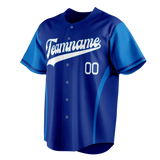 Custom Unisex Royal Blue & Blue Pattern Baseball Jersey BB0000221920