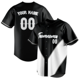 Custom Unisex Black & White Pattern Baseball Jersey