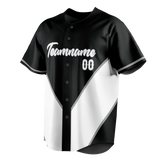 Custom Unisex Black & White Pattern Baseball Jersey BB0000230102