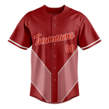 Custom Unisex Maroon & Light Pink Pattern Baseball Jersey BB0000230826