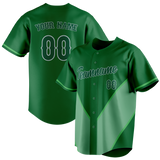 Custom Unisex Kelly Green & Green Pattern Baseball Jersey BB0000231514