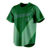 Custom Unisex Kelly Green & Green Pattern Baseball Jersey BB0000231514