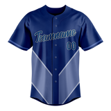 Custom Unisex Royal Blue & Light Blue Pattern Baseball Jersey BB0000231921