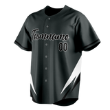 Custom Unisex Black & White Pattern Baseball Jersey BB0000240102