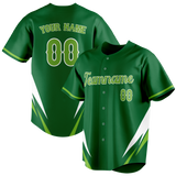 Custom Unisex Kelly Green & Green Pattern Baseball Jersey BB0000241514