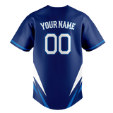 Custom Unisex Royal Blue & White Pattern Baseball Jersey BB0000241902