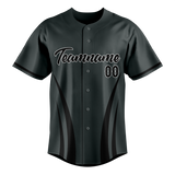 Custom Unisex Camo & Black Pattern Baseball Jersey BB0000250601