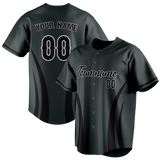 Custom Unisex Camo & Black Pattern Baseball Jersey