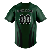 Custom Unisex Kelly Green & Black Pattern Baseball Jersey BB0000251501