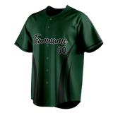 Custom Unisex Kelly Green & Black Pattern Baseball Jersey BB0000251501