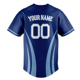 Custom Unisex Royal Blue & Light Blue Pattern Baseball Jersey BB0000251921