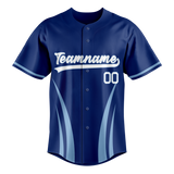 Custom Unisex Royal Blue & Light Blue Pattern Baseball Jersey BB0000251921