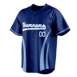 Custom Unisex Royal Blue & Light Blue Pattern Baseball Jersey BB0000251921