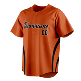 Custom Unisex Orange & Black Pattern Baseball Jersey BB0000261001