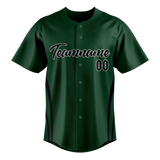 Custom Unisex Kelly Green & Black Pattern Baseball Jersey BB0000261501