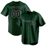 Custom Unisex Kelly Green & Black Pattern Baseball Jersey BB0000261501