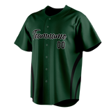 Custom Unisex Kelly Green & Black Pattern Baseball Jersey BB0000261501