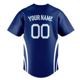 Custom Unisex Royal Blue & White Pattern Baseball Jersey BB0000261902